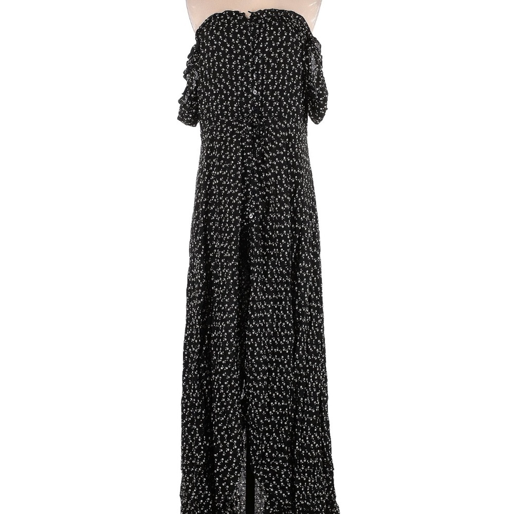Auguste The Label Black Strapless Floral Maxi Dress